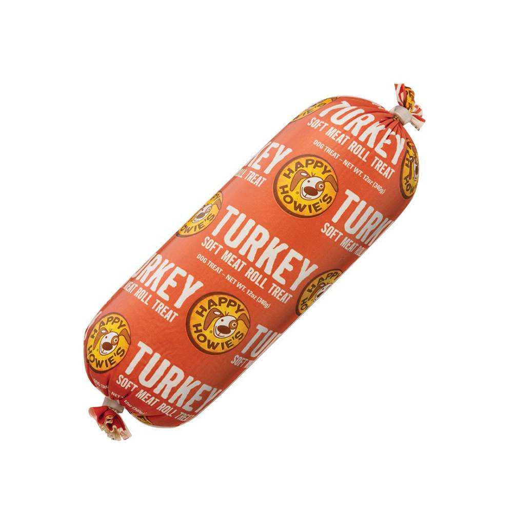 Happie Howie's Dog Turkey Soft Meat Treat Roll 12oz