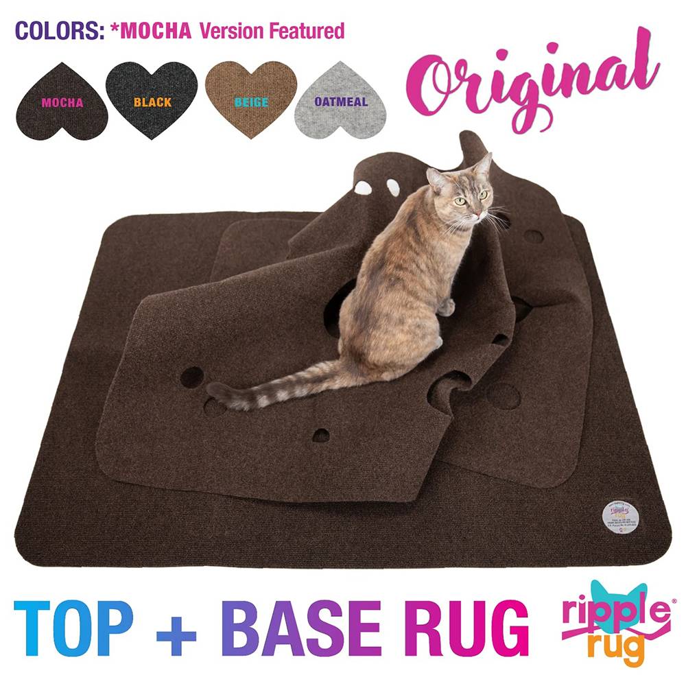 Snuggly Cat Ripple Rug Mocha Cat Play Area
