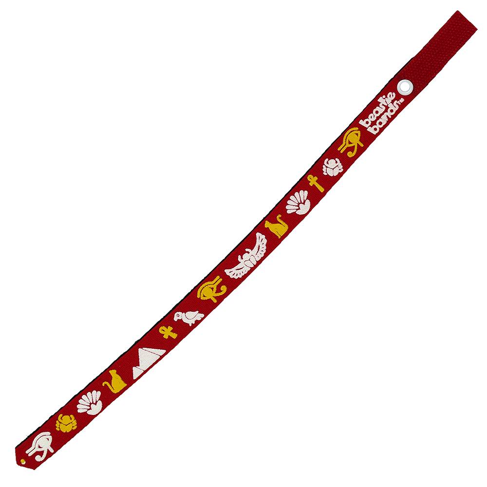 Beastie Band Cat Collar Egyptian Symbols Red