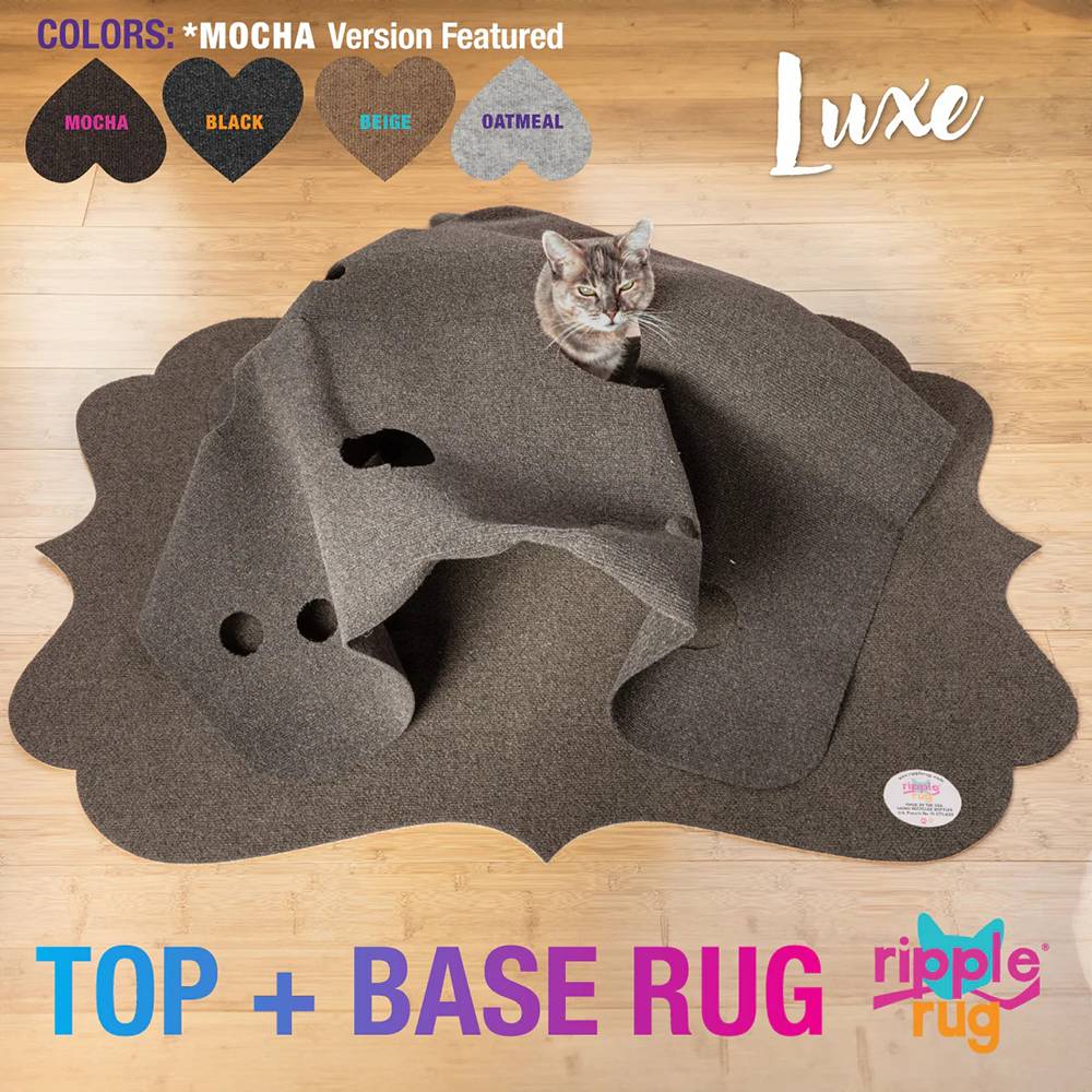 Snuggly Cat Ripple Rug Luxe Mocha Cat Play Area