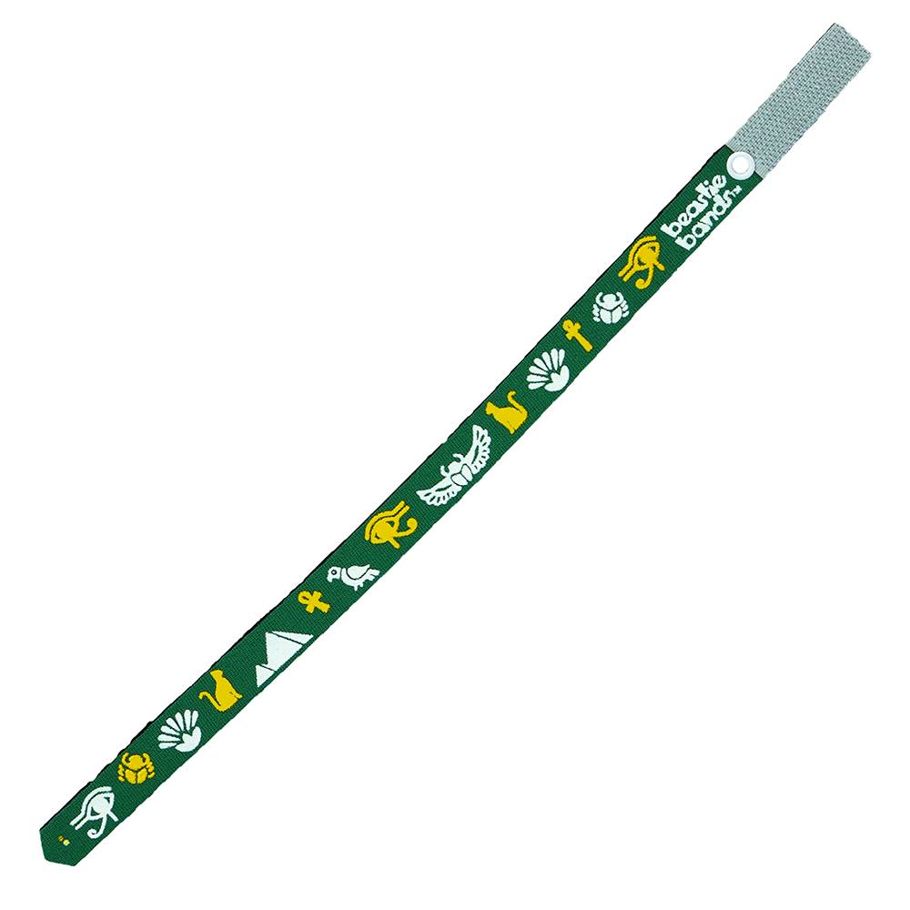 Beastie Band Cat Collar Egyptian Symbols Green