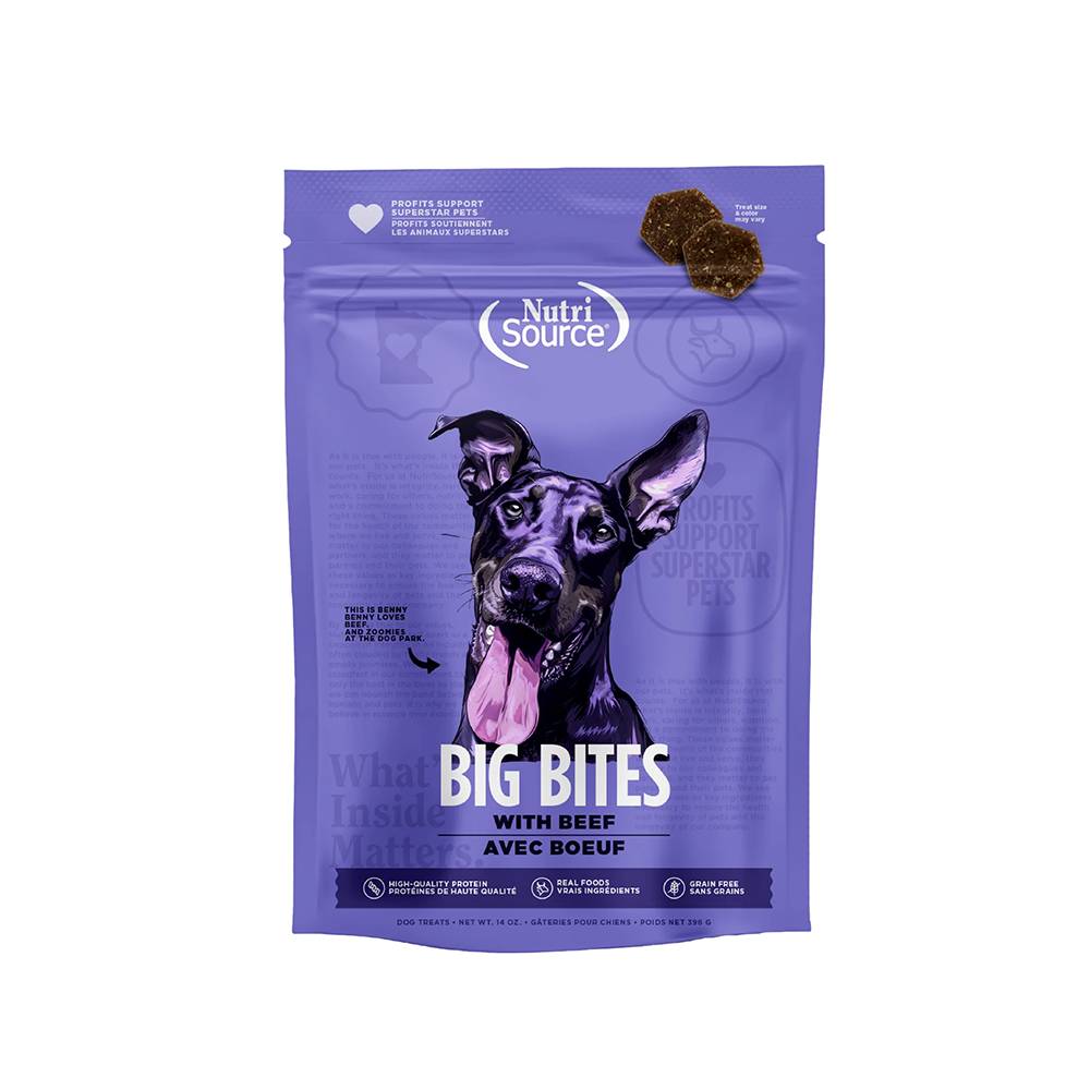 NutriSource Dog Big Bites Chicken Treat 14oz