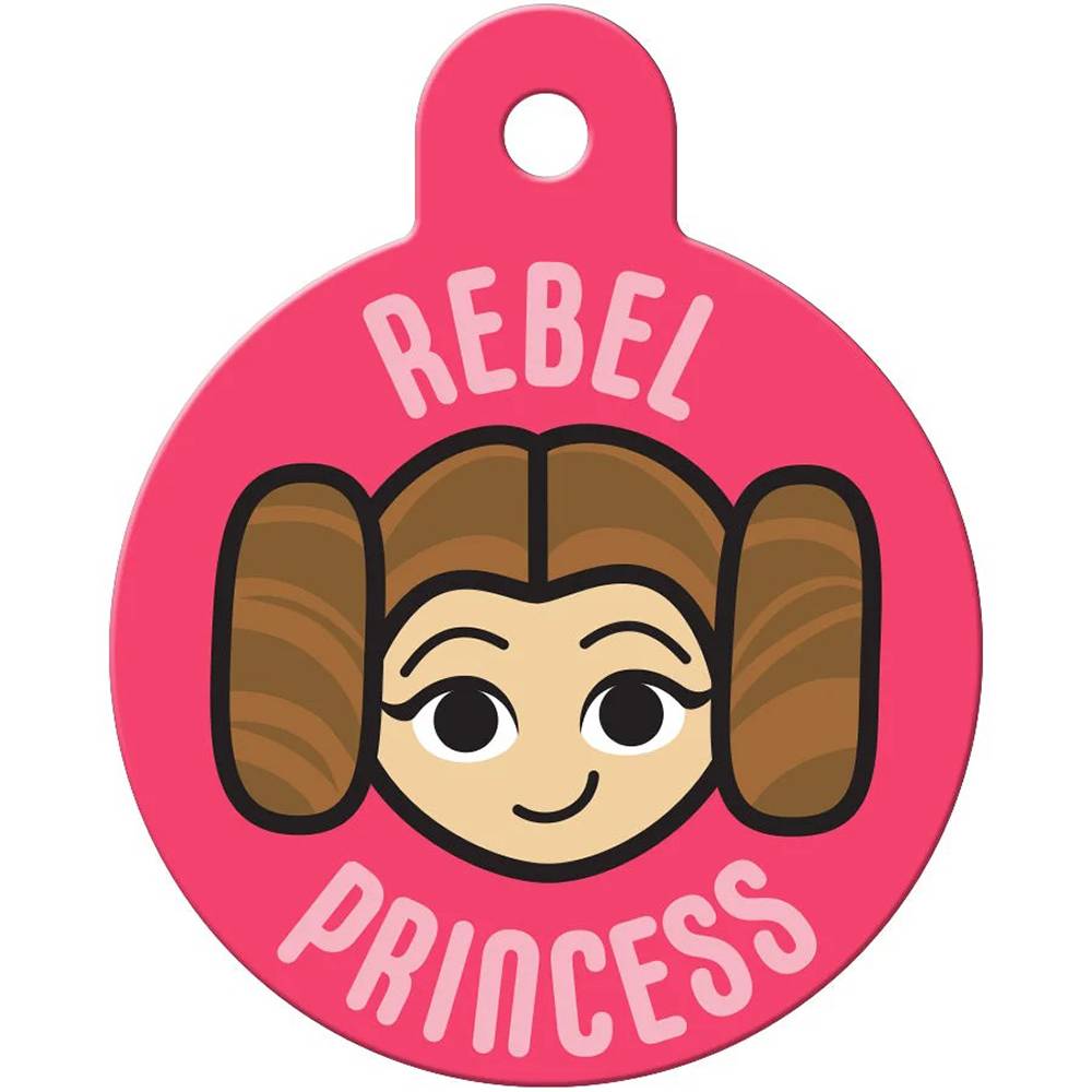 Engraved ID Tag Large Circle Star Wars Rebel Princess