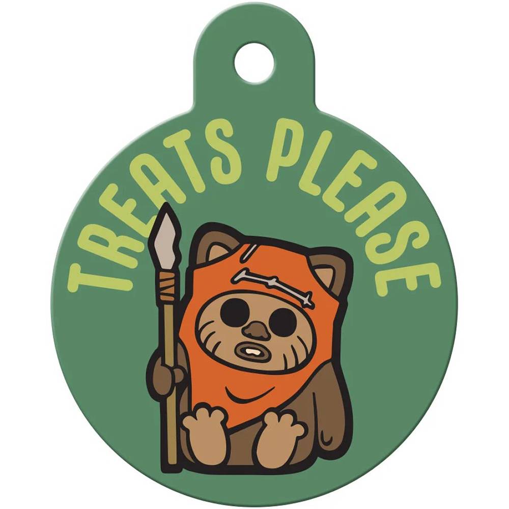 Engraved ID Tag Large Circle Star Wars Treats Please