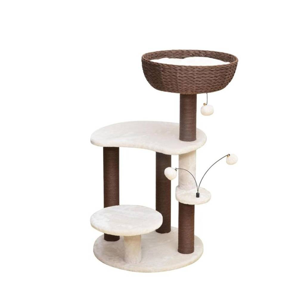 PetPals Quartz 5-Level Cat Tree Brown and Cream 35-inch