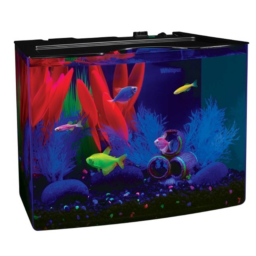 GloFish Cresent Aquarium Kit 5 Gallon Black