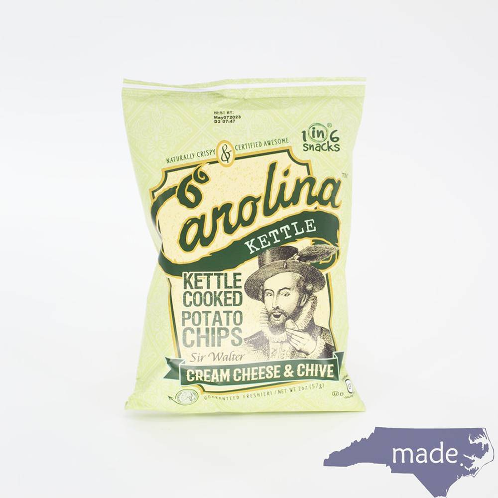 Carolina Kettle Potato Chips Cream Cheese and Chive 2oz