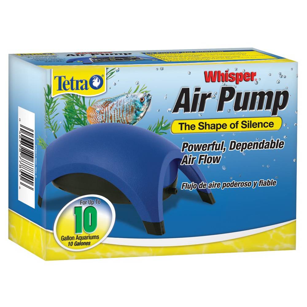 Whisper Air Pump for up to 10 Gallon Aquarium