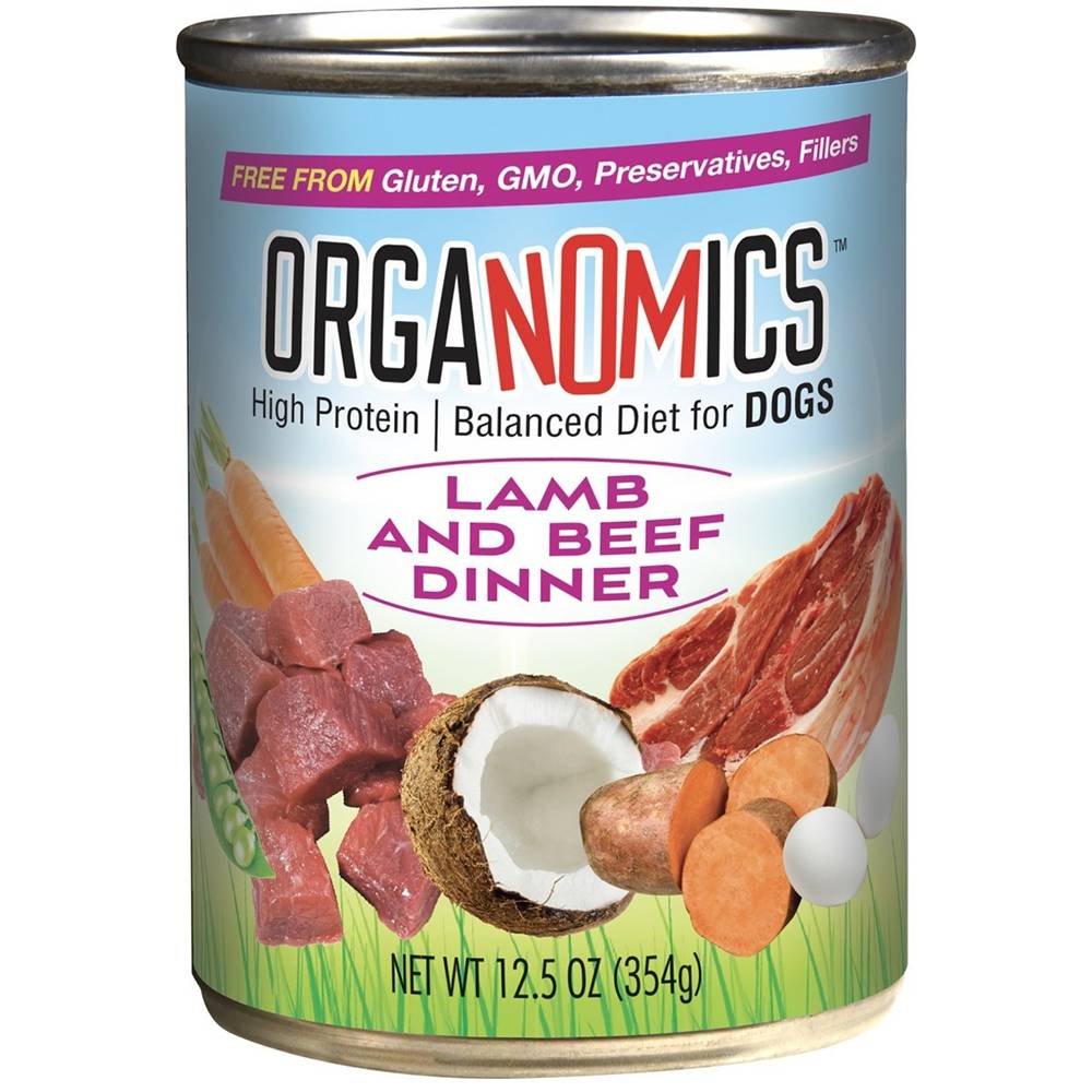Organomics Dog Lamb Beef Canned Dog Food 12-oz. each