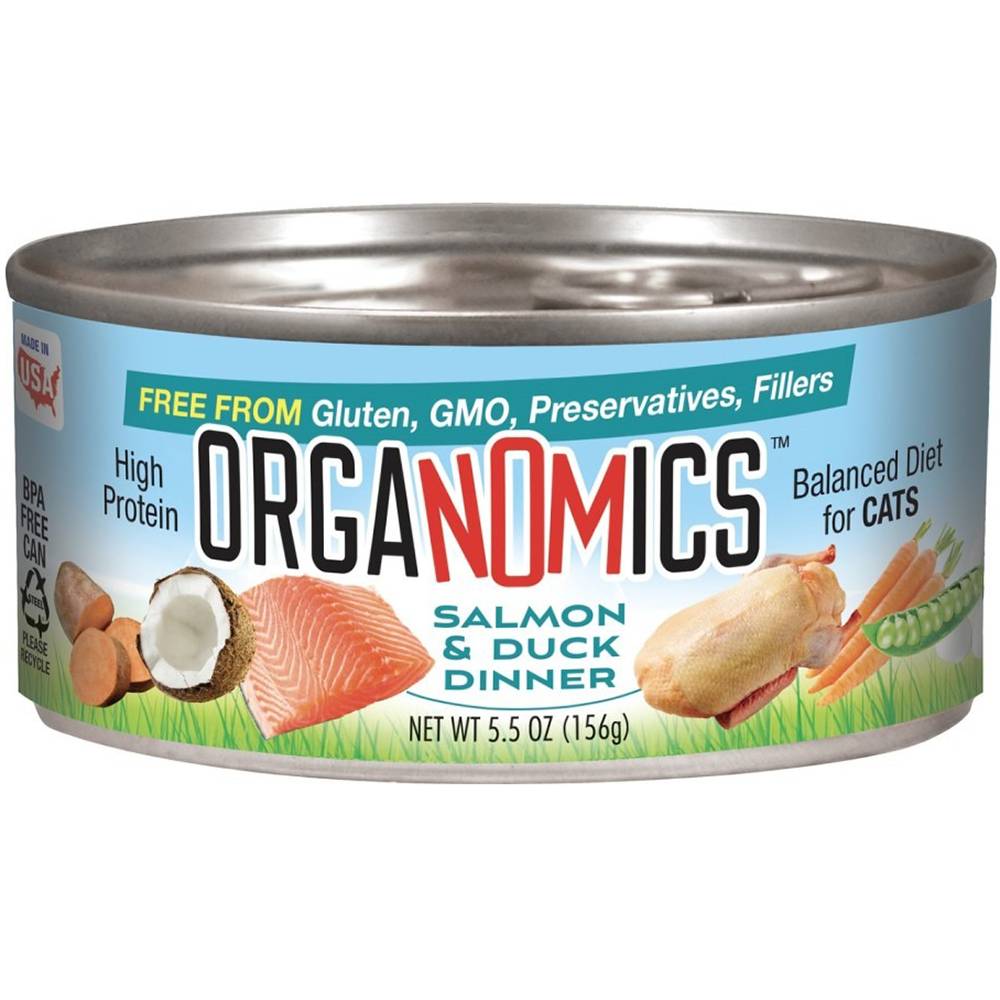 Organomics Salmon Duck Canned Cat Food 5-oz. each