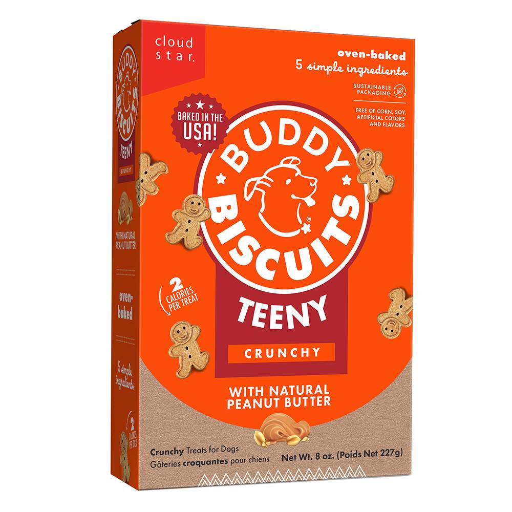 Buddy Biscuits Teeny Peanut Butter 8oz dog treats