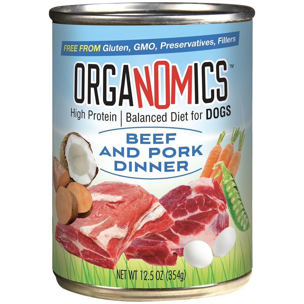 Organomics Dog Beef Pork Canned Dog Food 12-oz. each