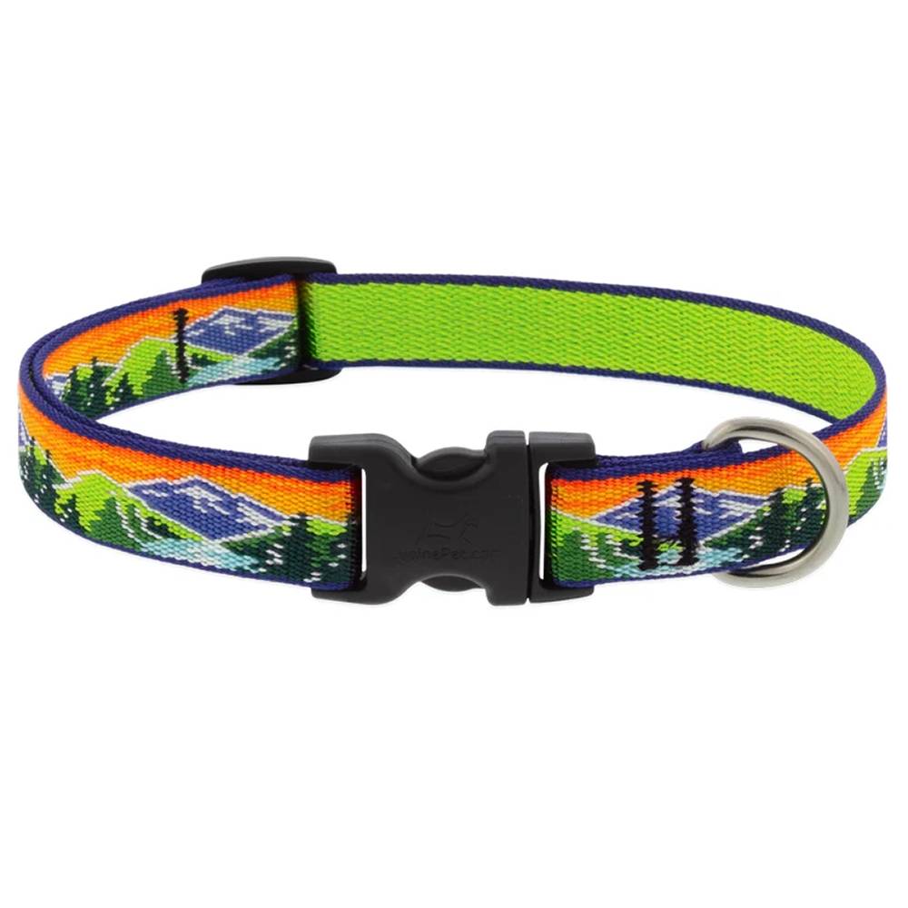 Dog Collar Adjustable Nylon High Country 9-14 3/4 inch wide