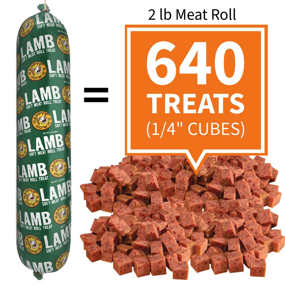 Happie Howie's Dog Lamb Soft Meat Treat Roll 2lb