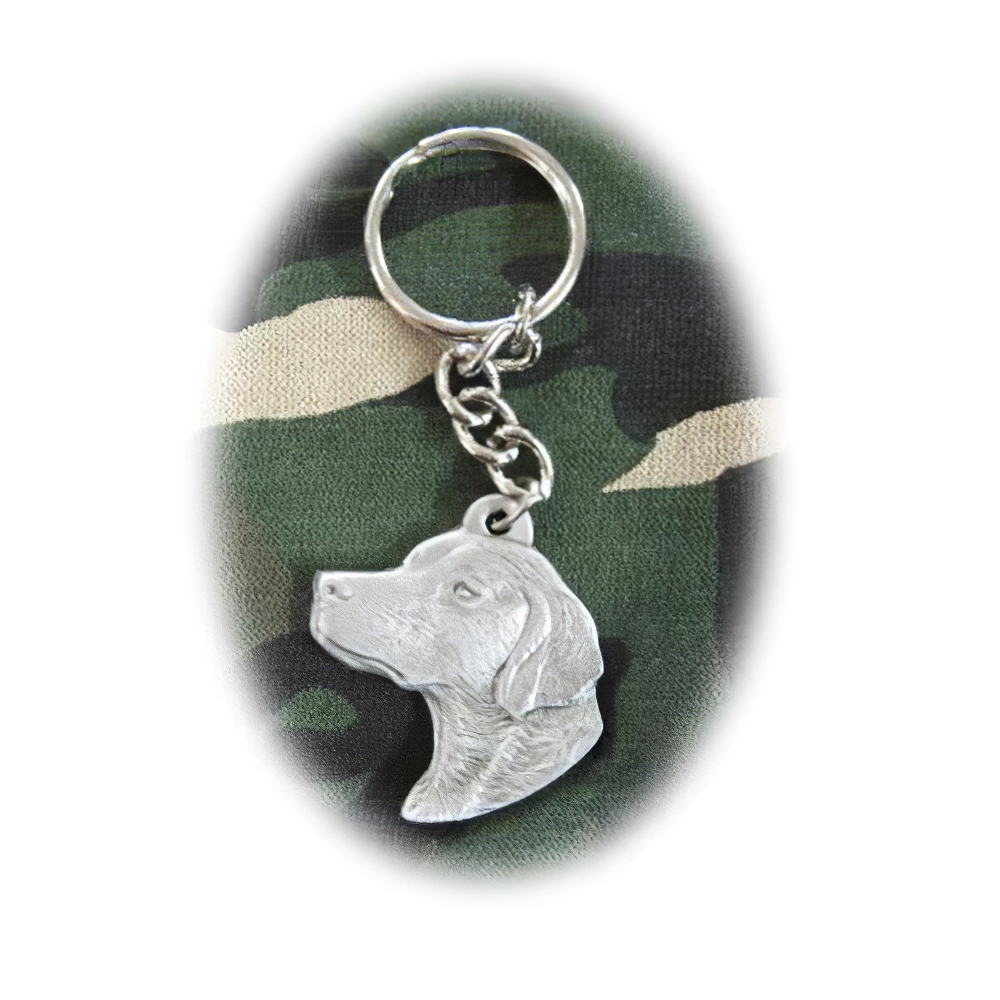 Pewter Key Chain I Love My Brittany Spaniel