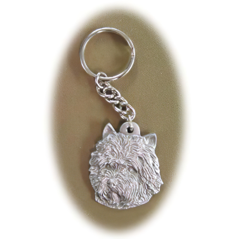 Pewter Key Chain I Love My Cairn Terrier