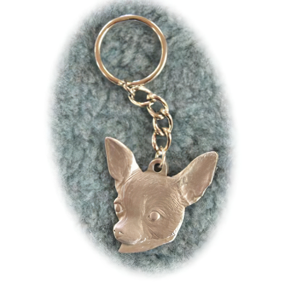 Pewter Key Chain I Love My Chihuahua