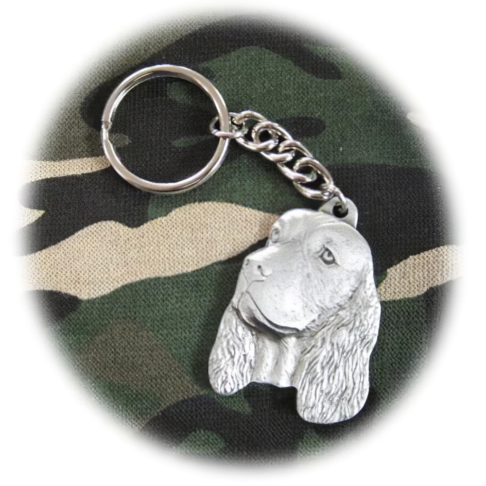 Pewter Key Chain I Love My English Springer