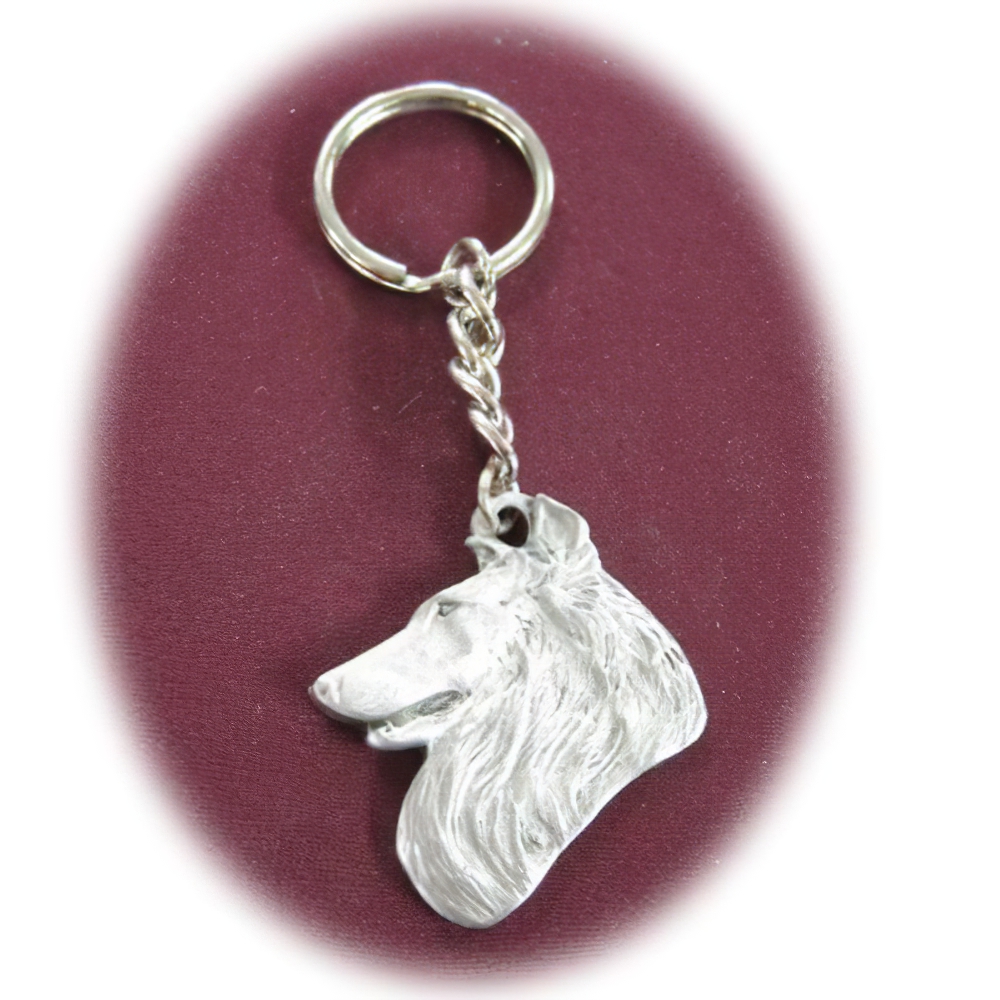 Pewter Key Chain I Love My Shetland Sheepdog