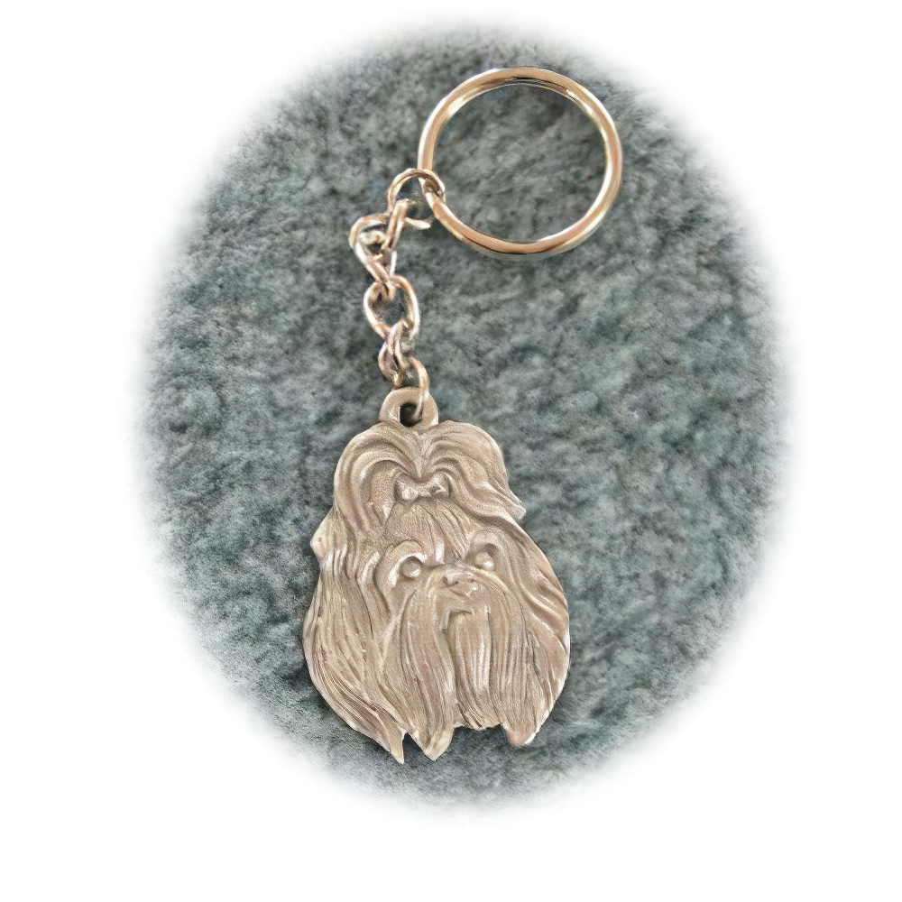 Pewter Key Chain I Love My Shih Tzu