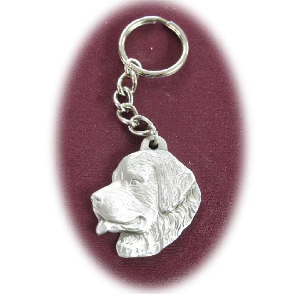 Pewter Key Chain I Love My Newfoundland