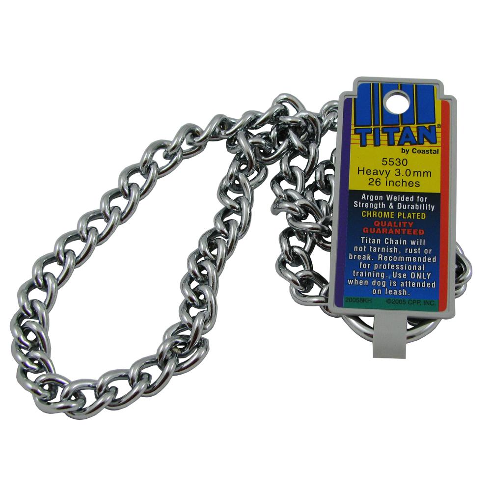 Coastal Titan Chrome Steel Dog Choke Chain Heavy 26 inch