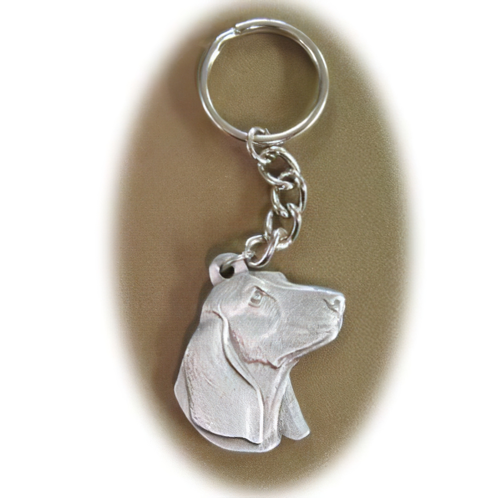 Pewter Key Chain I Love My Basset Hound