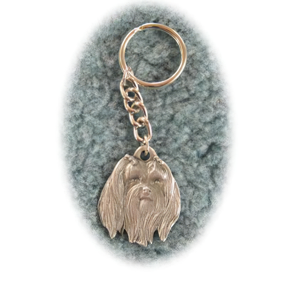 Pewter Key Chain I Love My Maltese