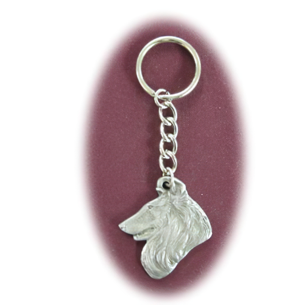 Pewter Key Chain I Love My Collie