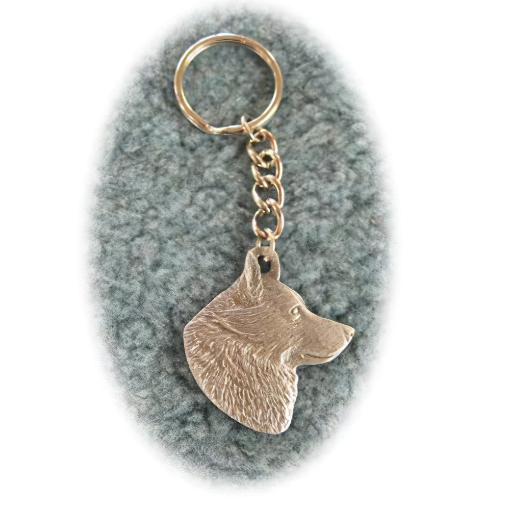 Pewter Key Chain I Love My Schipperke