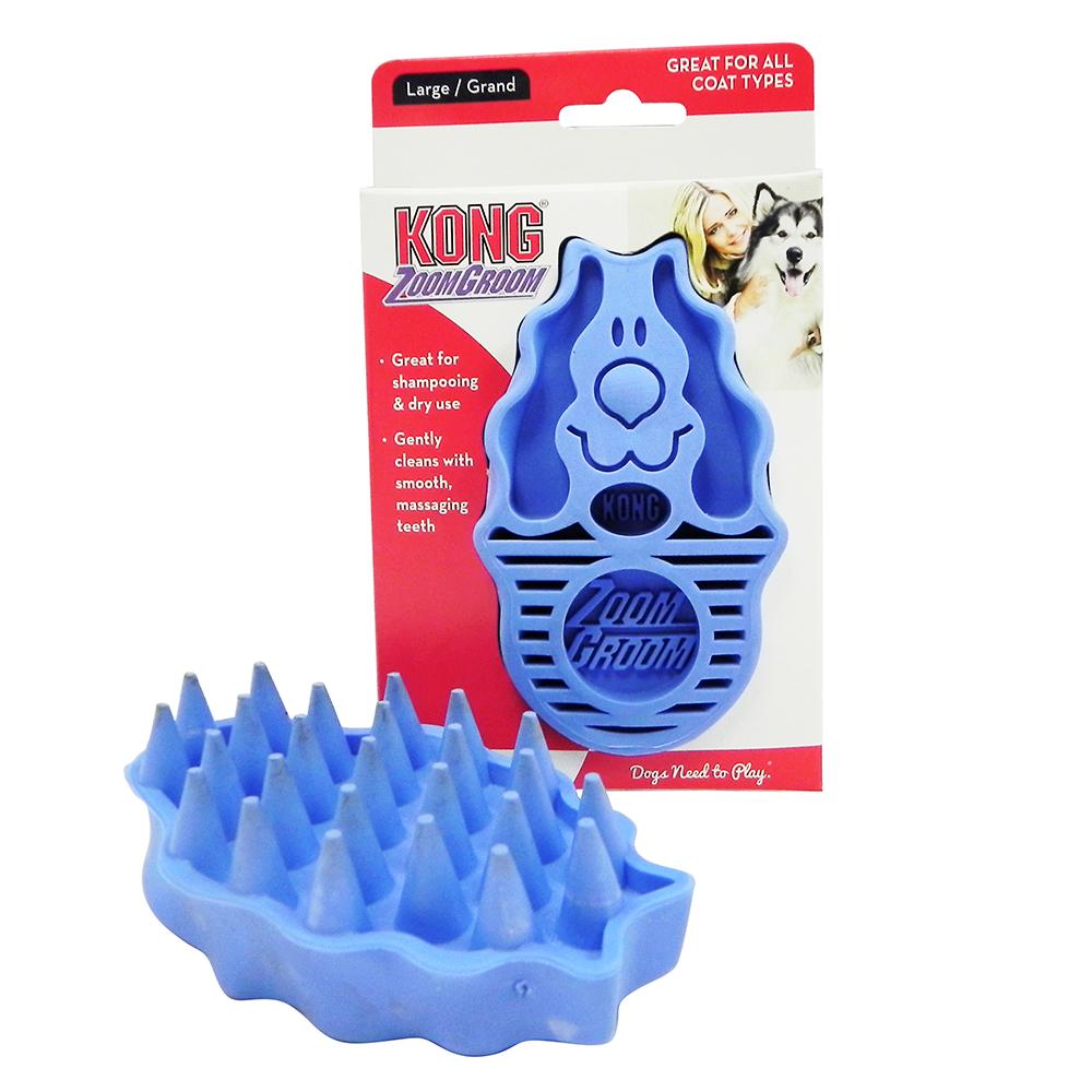 KONG Zoom Groom Dog Rubber Curry Comb