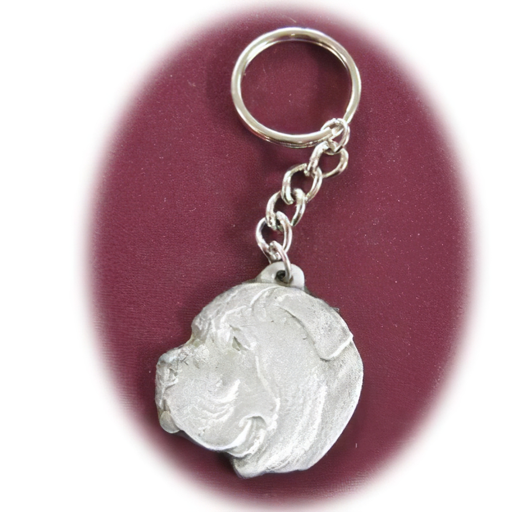 Pewter Key Chain I Love My Mastiff