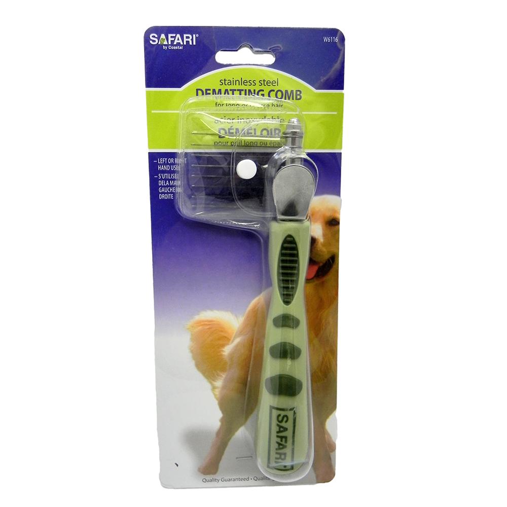 Dematting Pet Comb with Reversible Stainless Blades