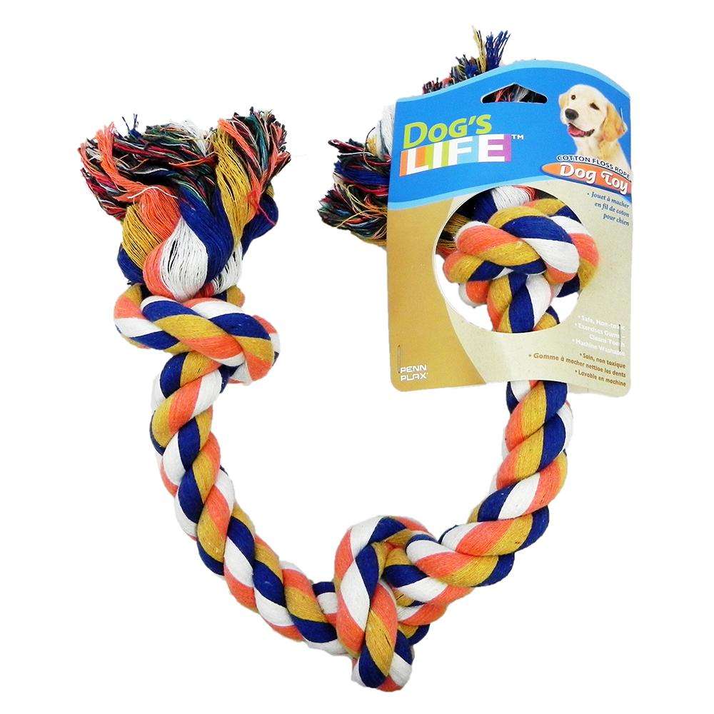 Rope Tug 3-Knot Color Large Dog Toy