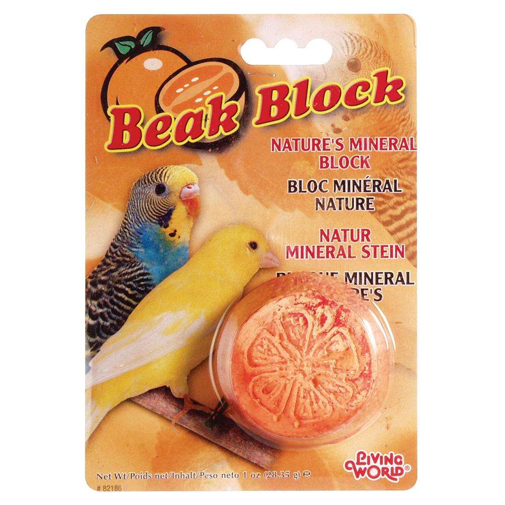 Hagen Parakeet Mineral Beak Block Orange Flavor