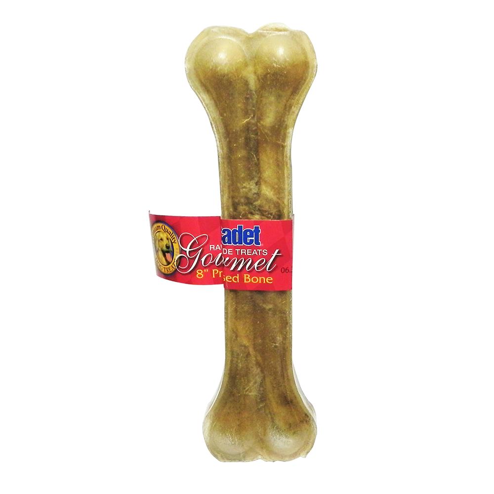 Pressed Rawhide Bone 8 inch Dog Chew