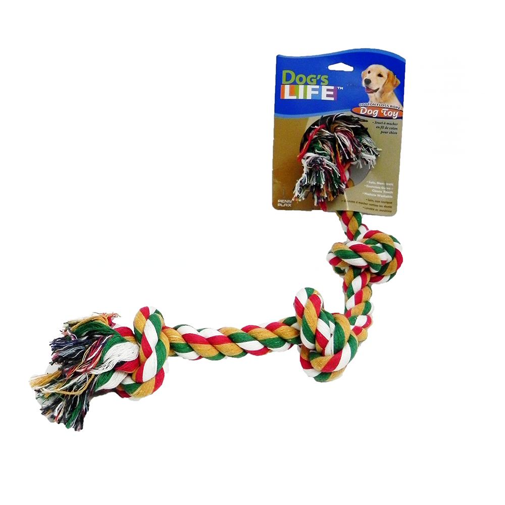 Rope Tug 4-Knot Color Medium Dog Toy