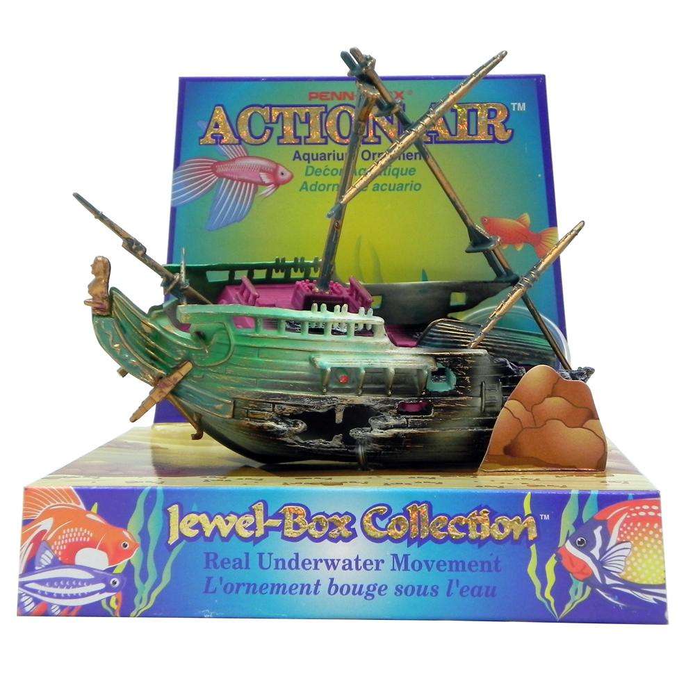 Penn Plax Action Half Shipwreck Aquarium Ornament