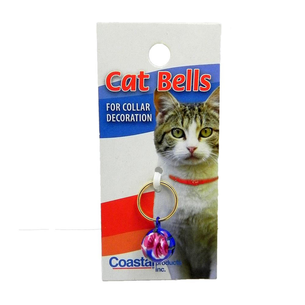 Cat Bell 3/8-inch Round with Floral Design