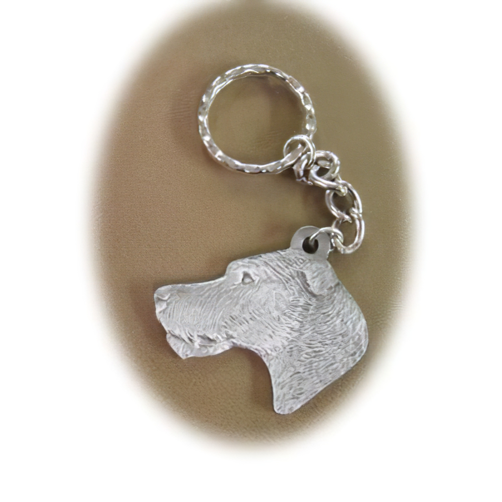 Pewter Key Chain I Love My Irish Wolfhound