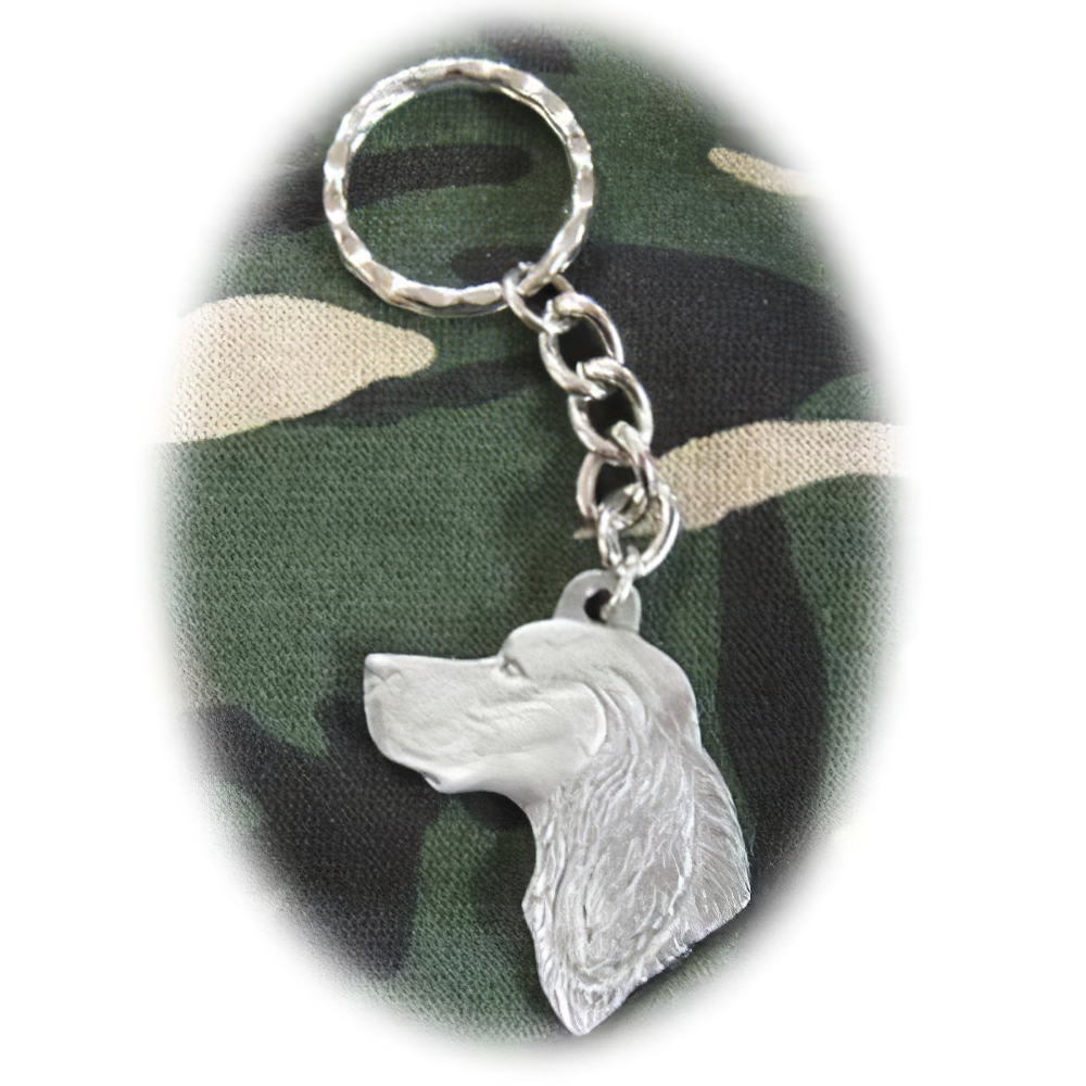 Pewter Key Chain I Love My Gordon Setter