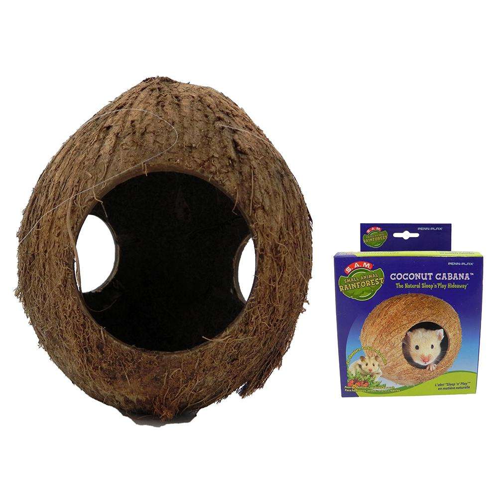 Penn Plax Coconut Cabana Small Animal Play Nest