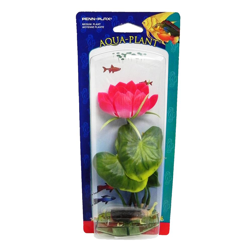 White Water Lily Medium Plastic Aquarium Plant
