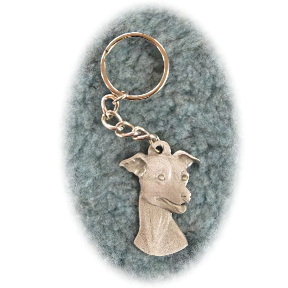 Pewter Key Chain I Love My Italian Greyhound