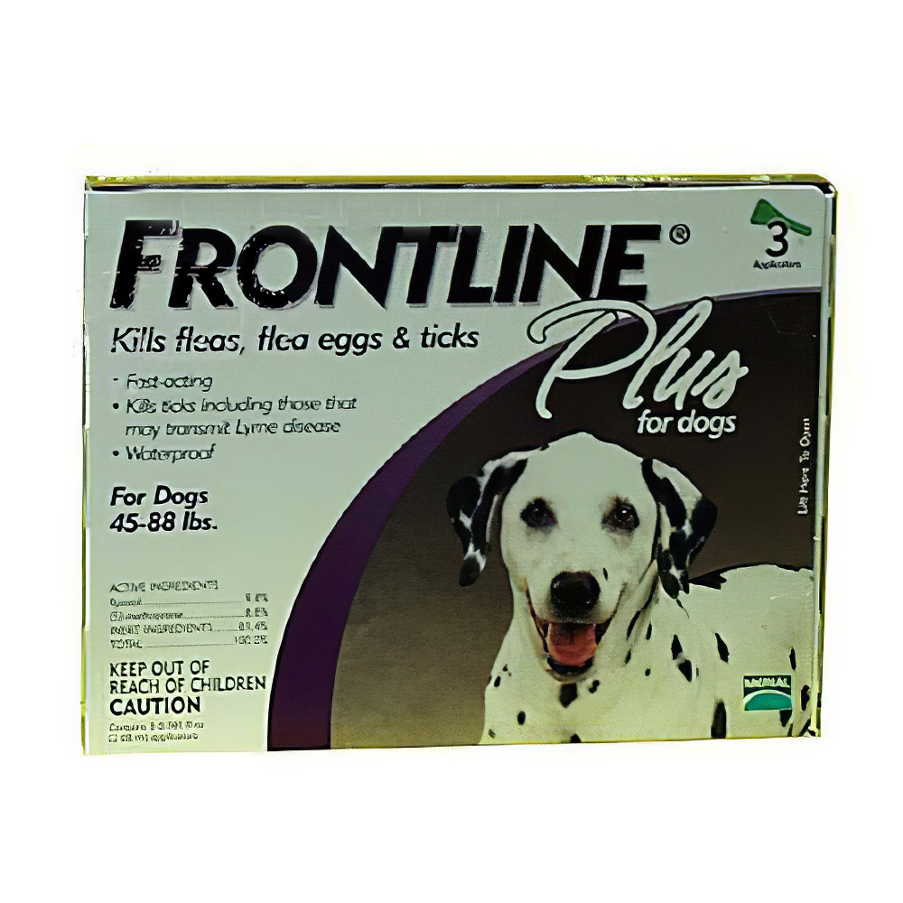 Frontline PLUS Dog 45-88 lb 3 pack Flea and Tick Treatment