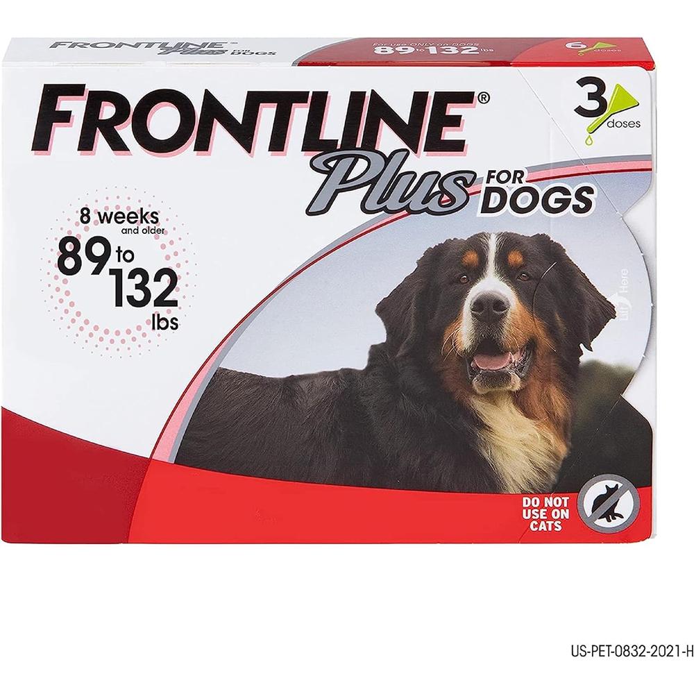 Frontline PLUS Dog 89-132 lb 3-pack Flea and Tick Treatment