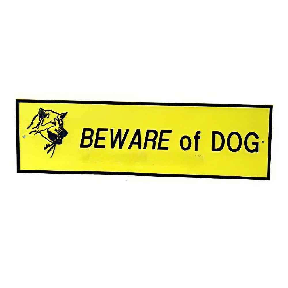 Beware of Dog Sign Small Plastic