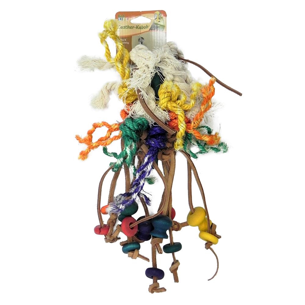 Leather Kabob Large Bird Toy