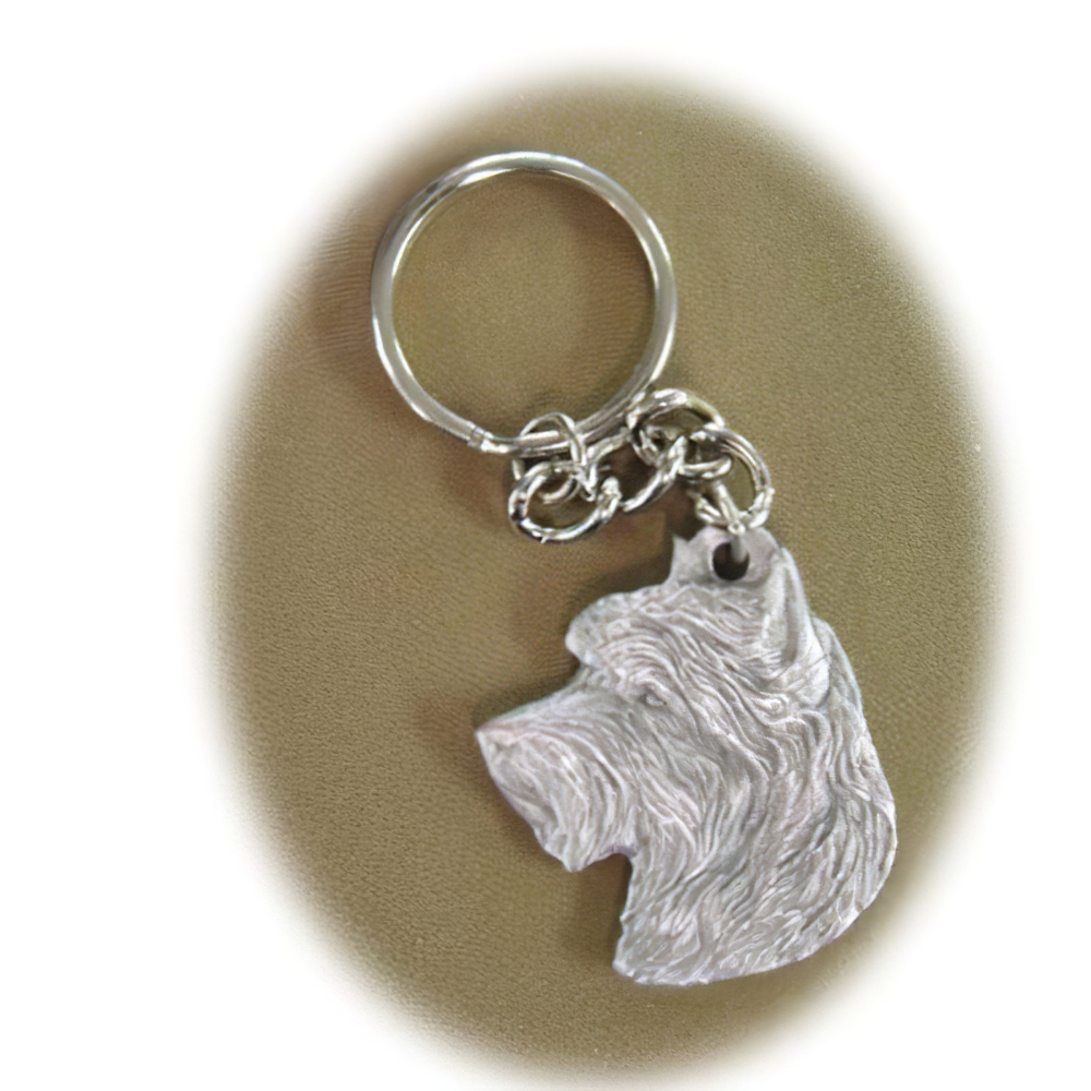 Pewter Key Chain I Love My Australian Terrier