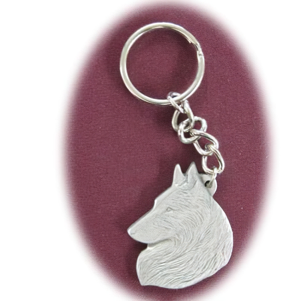 Pewter Key Chain I Love My Belgian Tervuren